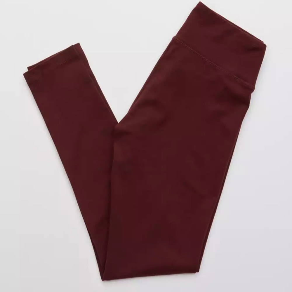 2 FOR $12 Aerie Chill Legging Deep Plum Red
